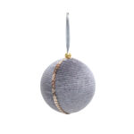 MOONLIGHT ΧΡΙΣΤΟΥΓΕΝΝΙΑΤΙΚΗ ΜΠΑΛΑ 8x8x8cm POLYFOAM ΓΚΡΙ ΧΡΥΣΟ ΥΦΑΣΜΑ 024285