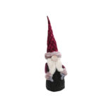 PIXIE SANTA ΧΡΙΣΤΟΥΓΕΝΝΙΑΤΙΚΟ ΔΙΑΚΟΣΜΗΤΙΚΟ ΑΓΙΟΣ ΒΑΣΙΛΗΣ 9x9x33cm ΥΦΑΣΜΑ ΡΟΖ ΜΑΥΡΟ ΛΕΥΚΟ 024296