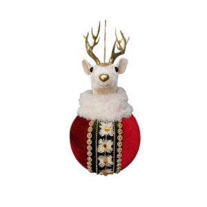 ROYAL DEER ΧΡΙΣΤΟΥΓΕΝΝΙΑΤΙΚΗ ΜΠΑΛΑ ΤΑΡΑΝΔΟΣ 14x14x34cm FOAM ΠΟΛΥΧΡΩΜΟ ΒΕΛΟΥΔΟ 030304