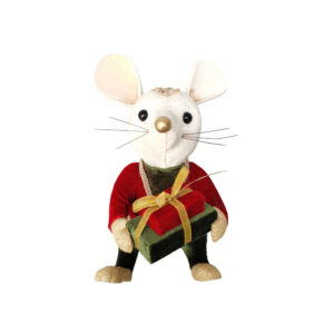 ROYAL MOUSE MAN ΧΡΙΣΤΟΥΓΕΝΝΙΑΤΙΚΟ ΣΤΟΛΙΔΙ ΠΟΝΤΙΚΙ 13x12x19cm FOAM ΠΟΛΥΧΡΩΜΟ ΒΕΛΟΥΔΟ 030314
