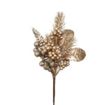 XMAS BRANCH ΧΡΙΣΤΟΥΓΕΝΝΙΑΤΙΚΟ ΚΛΑΔΙ 27cm FOAM ΧΡΥΣΟ POLYESTER 030329