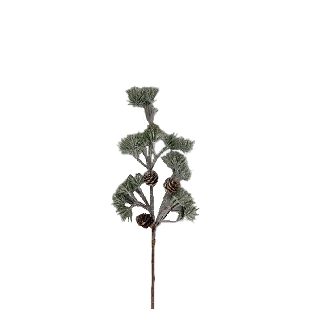 030339-HEoXS-first-_1 XMAS BRANCH ΧΡΙΣΤΟΥΓΕΝΝΙΑΤΙΚΟ ΚΛΑΔΙ 38cm PVC ΠΡΑΣΙΝΟ ΚΟΥΚΟΥΝΑΡΙ 030339 - Image 1