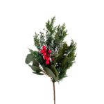 RED BERRY 42 ΧΡΙΣΤΟΥΓΕΝΝΙΑΤΙΚΟ ΚΛΑΔΙ ΜΕ ΓΚΙ 42cm POLYFOAM ΠΡΑΣΙΝΟ ΚΟΚΚΙΝΟ PVC 031043