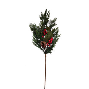 RED BERRY 80 ΧΡΙΣΤΟΥΓΕΝΝΙΑΤΙΚΟ ΚΛΑΔΙ ΜΕ ΓΚΙ 80cm POLYFOAM ΠΡΑΣΙΝΟ ΚΟΚΚΙΝΟ PVC 031044