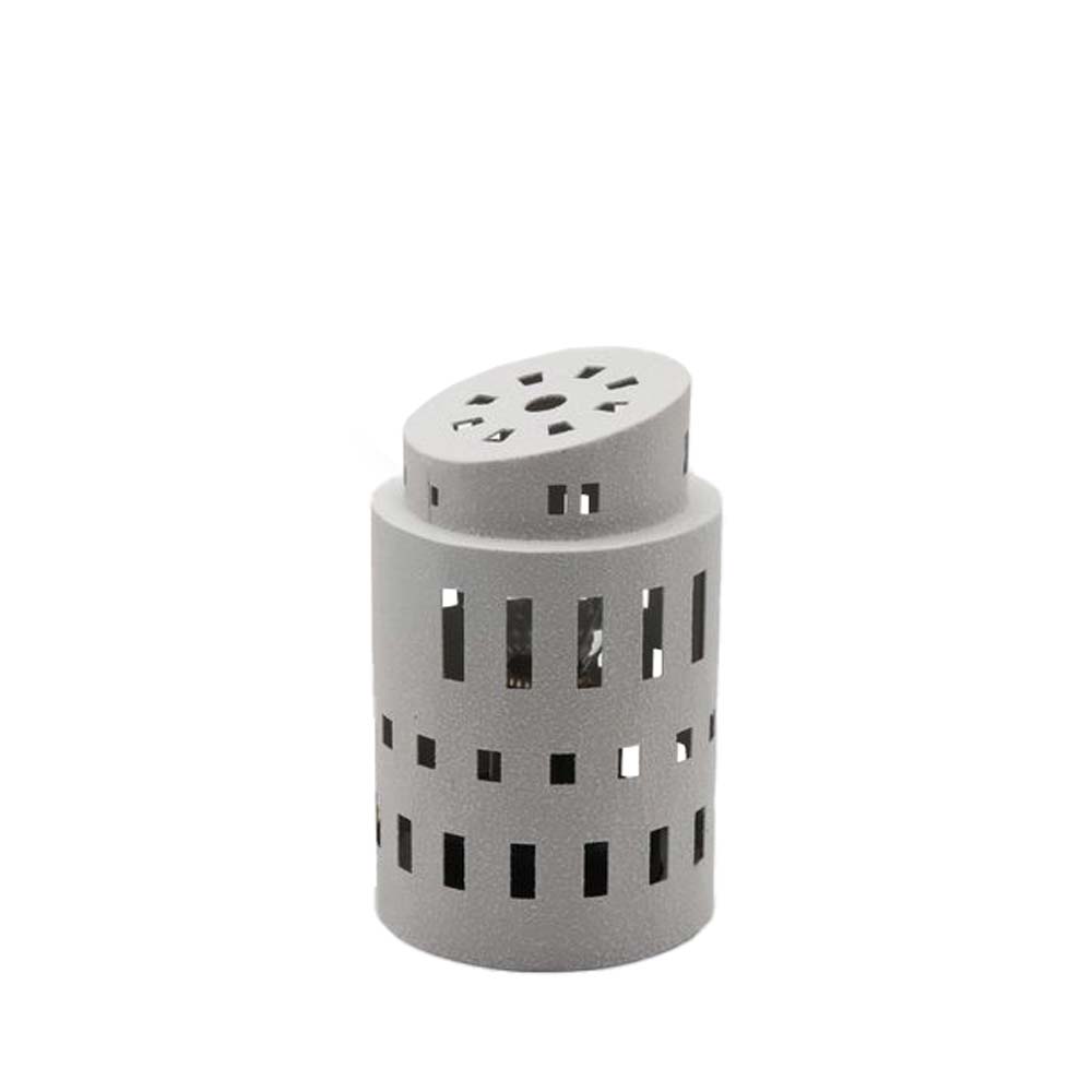 033246-0D5xA-first-_1 PIZA ΦΑΝΑΡΙ ΡΕΣΩ 10x10x17cm ΜΕΤΑΛΛΟ ΛΕΥΚΟ ΓΥΑΛΙ 033246 - Image 1
