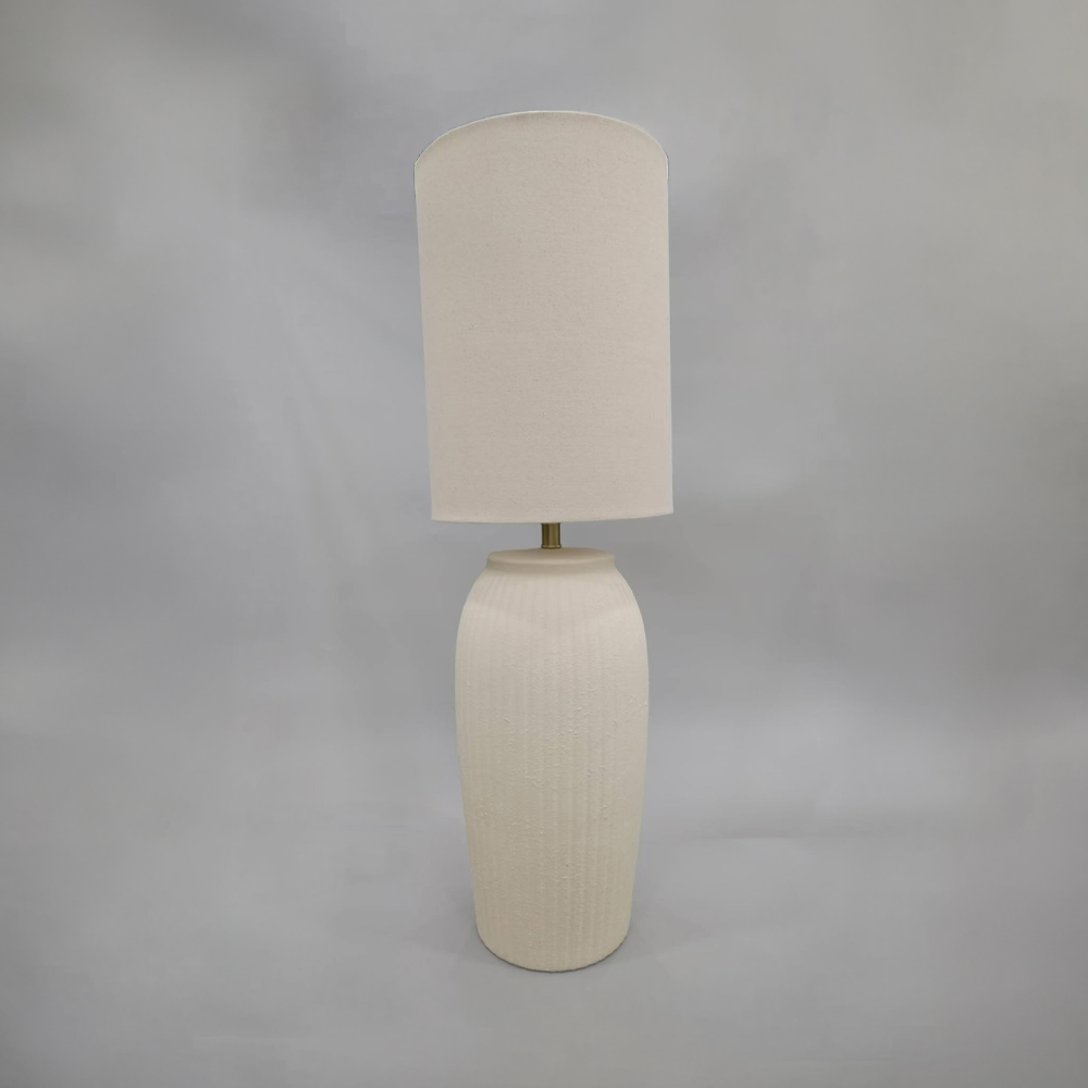 035303-nQeTz-first-_1 TERRA ΦΩΤΙΣΤΙΚΟ ΕΠΙΤΡΑΠΕΖΙΟ 24x24x76cm ΚΕΡΑΜΙΚΟ ΚΡΕΜ ΛΙΝΟ ΚΡΕΜ 035303 - Image 1