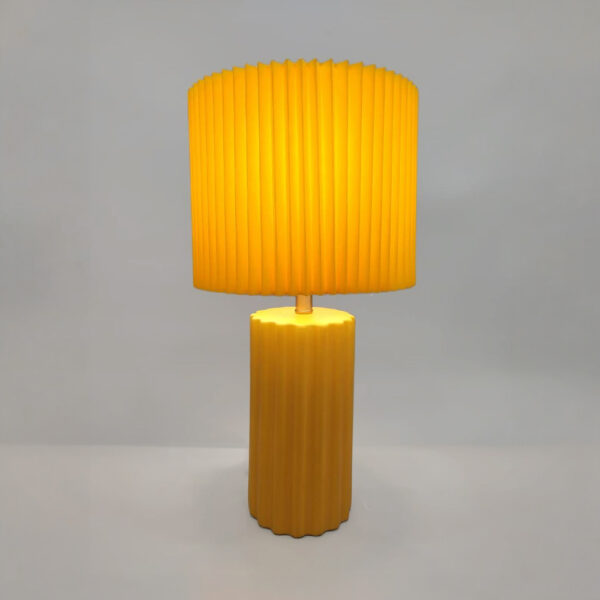 RIBLINE ΦΩΤΙΣΤΙΚΟ ΕΠΙΤΡΑΠΕΖΙΟ 25x25x46cm ΚΕΡΑΜΙΚΟ ΚΙΤΡΙΝΟ ΥΦΑΣΜΑ ΚΙΤΡΙΝΟ 035306 - Image 2