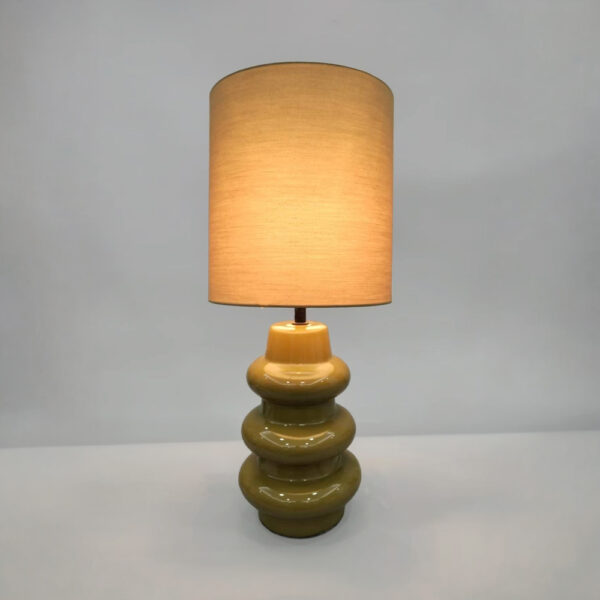 WAVE ΦΩΤΙΣΤΙΚΟ ΕΠΙΤΡΑΠΕΖΙΟ 20x20x46.5cm ΚΕΡΑΜΙΚΟ ΛΑΔΙ ΥΦΑΣΜΑ ΛΑΔΙ 035308 - Image 2