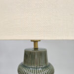 ARO ΦΩΤΙΣΤΙΚΟ ΕΠΙΤΡΑΠΕΖΙΟ 30x30x64.5cm ΚΕΡΑΜΙΚΟ ΠΡΑΣΙΝΟ ΛΙΝΟ ΜΠΕΖ 035310 - Image 3