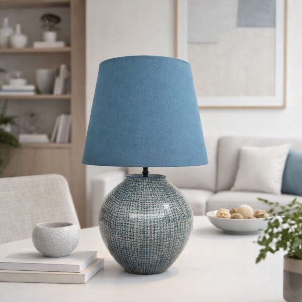 MIO ΦΩΤΙΣΤΙΚΟ ΕΠΙΤΡΑΠΕΖΙΟ 32.5x32.5x46cm ΚΕΡΑΜΙΚΟ ΠΕΤΡΟΛ ΥΦΑΣΜΑ ΠΕΤΡΟΛ 035314 - Image 4