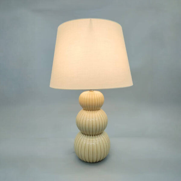 SOMA ΦΩΤΙΣΤΙΚΟ ΕΠΙΤΡΑΠΕΖΙΟ 35x35x56cm ΚΕΡΑΜΙΚΟ ΣΑΜΠΑΝΙ ΛΙΝΟ ΣΑΜΠΑΝΙ 035322 - Image 2