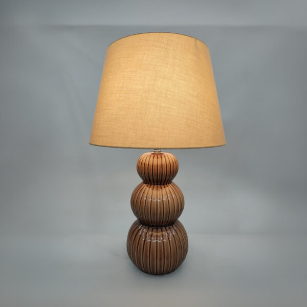 SOMA ΦΩΤΙΣΤΙΚΟ ΕΠΙΤΡΑΠΕΖΙΟ 35x35x56cm ΚΕΡΑΜΙΚΟ ΚΑΦΕ ΛΙΝΟ ΚΑΦΕ 035326 - Image 2