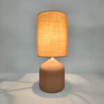 RIVO ΦΩΤΙΣΤΙΚΟ ΕΠΙΤΡΑΠΕΖΙΟ 14.4x14.5x31cm ΚΕΡΑΜΙΚΟ ΜΠΕΖ ΥΦΑΣΜΑ ΜΠΕΖ 035328 - Image 2