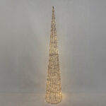 LUMINIS XMAS LED ΔΕΝΤΡΟ ΘΕΡΜΟ ΦΩΣ 35x35x180cm ΣΙΔΕΡΟ ΧΡΥΣΟ PET 035342