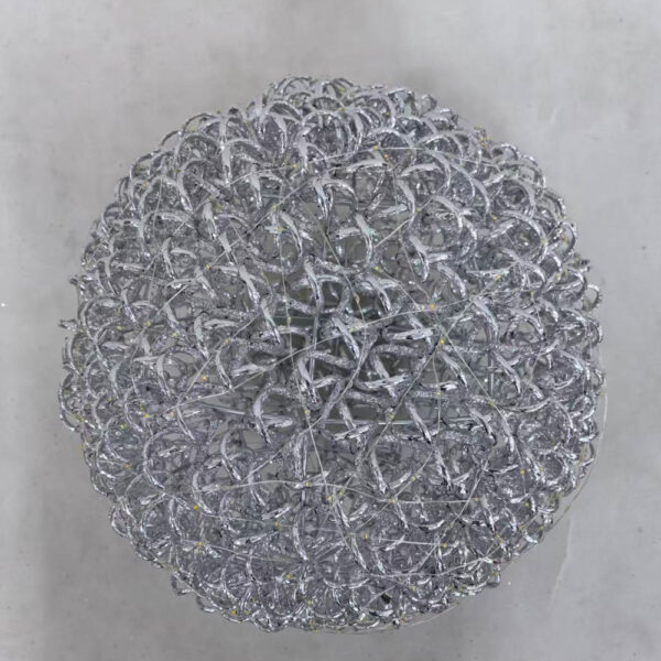 NOVA XMAS LED ΜΠΑΛΑ ΘΕΡΜΟ ΦΩΣ 40x40x40cm ΣΙΔΕΡΟ ΑΣΗΜΙ PET 035346 - Image 2