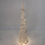 SILVEN XMAS LED ΔΕΝΤΡΟ ΘΕΡΜΟ ΦΩΣ 16x16x60cm ΣΙΔΕΡΟ ΑΣΗΜΙ PET 035348