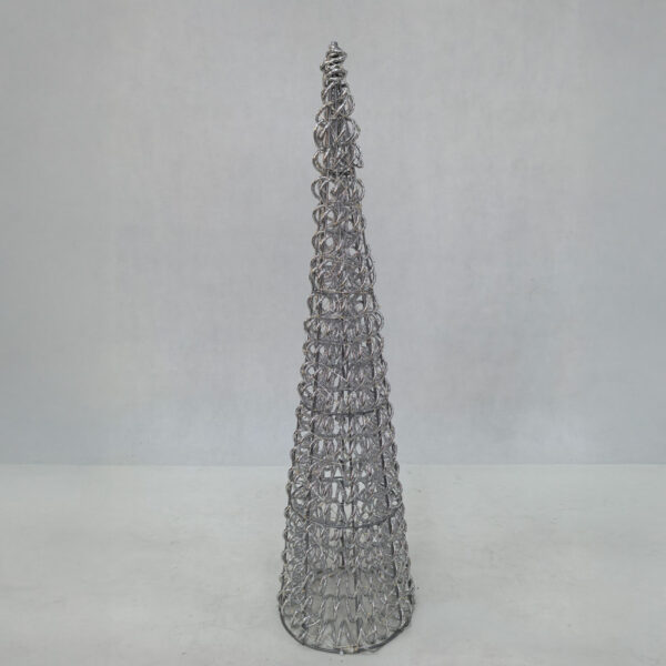 SILVEN XMAS LED ΔΕΝΤΡΟ ΘΕΡΜΟ ΦΩΣ 16x16x60cm ΣΙΔΕΡΟ ΑΣΗΜΙ PET 035348 - Image 2