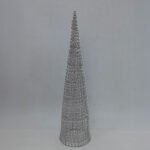 SILVEN XMAS LED ΔΕΝΤΡΟ ΘΕΡΜΟ ΦΩΣ 25x25x100cm ΣΙΔΕΡΟ ΑΣΗΜΙ PET 035349 - Image 2