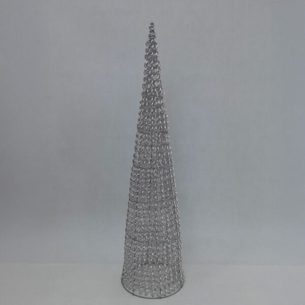 SILVEN XMAS LED ΔΕΝΤΡΟ ΘΕΡΜΟ ΦΩΣ 25x25x100cm ΣΙΔΕΡΟ ΑΣΗΜΙ PET 035349 - Image 2