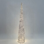 SILVEN XMAS LED ΔΕΝΤΡΟ ΘΕΡΜΟ ΦΩΣ 28x28x150cm ΣΙΔΕΡΟ ΑΣΗΜΙ PET 035350