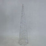 GLIM XMAS ΔΕΝΤΡΟ ΜΕ LED 16x16x60cm ΣΙΔΕΡΟ ΛΕΥΚΟ PET 035351 - Image 2