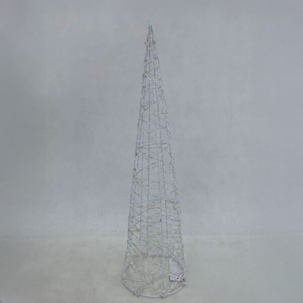 GLIM XMAS ΔΕΝΤΡΟ ΜΕ LED 16x16x60cm ΣΙΔΕΡΟ ΛΕΥΚΟ PET 035351 - Image 2