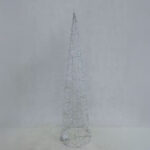 GLIM XMAS ΔΕΝΤΡΟ ΜΕ LED 20x20x80cm ΣΙΔΕΡΟ ΛΕΥΚΟ PET 035352 - Image 2