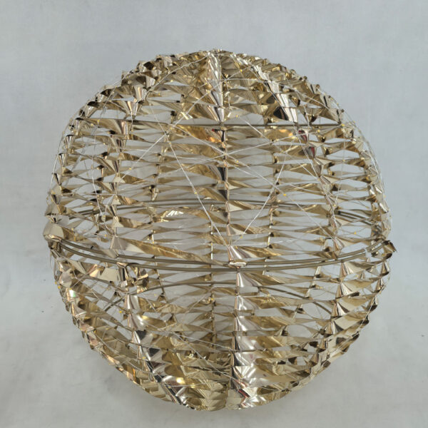 LINI XMAS LED ΜΠΑΛΑ ΘΕΡΜΟ ΦΩΣ 50x50x50cm ΣΙΔΕΡΟ ΧΡΥΣΟ PET 035353 - Image 2