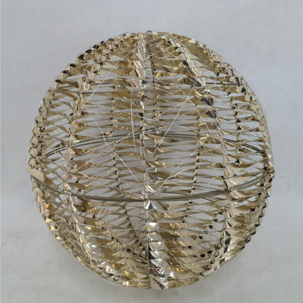 LINI XMAS LED ΜΠΑΛΑ ΘΕΡΜΟ ΦΩΣ 60x60x60cm ΣΙΔΕΡΟ ΧΡΥΣΟ PET 035354 - Image 2