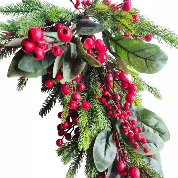 HIVER ΧΡΙΣΤΟΥΓΕΝΝΙΑΤΙΚΟ ΚΛΑΔΙ ΜΕ ΓΚΙ 71cm POLYFOAM ΠΡΑΣΙΝΟ ΚΟΚΚΙΝΟ PVC 035469 - Image 2