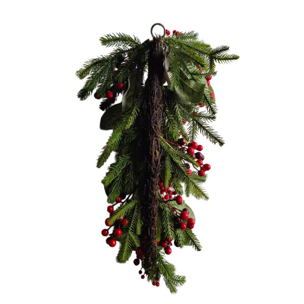HIVER ΧΡΙΣΤΟΥΓΕΝΝΙΑΤΙΚΟ ΚΛΑΔΙ ΜΕ ΓΚΙ 71cm POLYFOAM ΠΡΑΣΙΝΟ ΚΟΚΚΙΝΟ PVC 035469 - Image 3