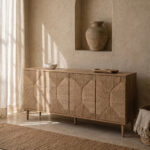 SISAL ΜΠΟΥΦΕΣ 4ΠΟΡΤΕΣ ΦΥΣΙΚΟ 160x39x78.5cm 05-0828 - Image 2