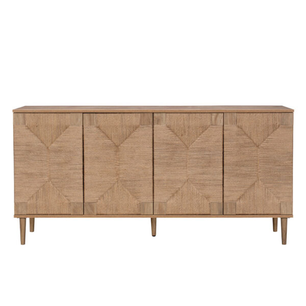 SISAL ΜΠΟΥΦΕΣ 4ΠΟΡΤΕΣ ΦΥΣΙΚΟ 160x39x78.5cm 05-0828 - Image 4