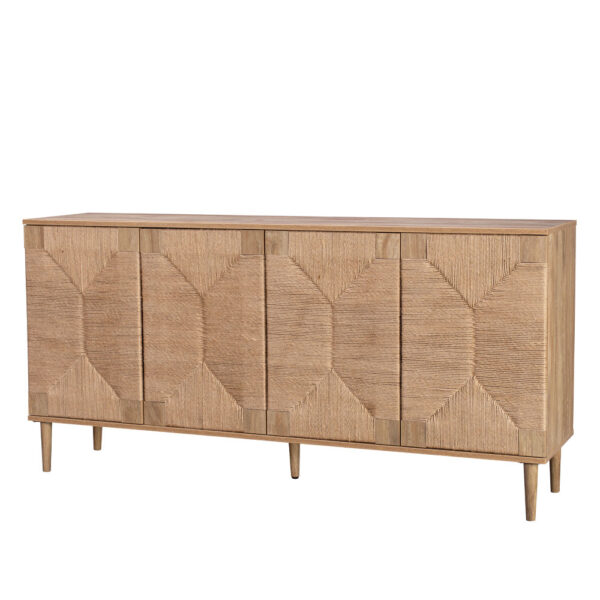 SISAL ΜΠΟΥΦΕΣ 4ΠΟΡΤΕΣ ΦΥΣΙΚΟ 160x39x78.5cm 05-0828 - Image 5