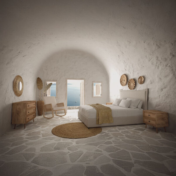 AMMOS ΚΟΜΟΤΑ 3ΣΥΡΤΑΡΙΑ ΦΥΣΙΚΟ ΜΕ RATTAN 90x39x79cm 09-1234 - Image 2