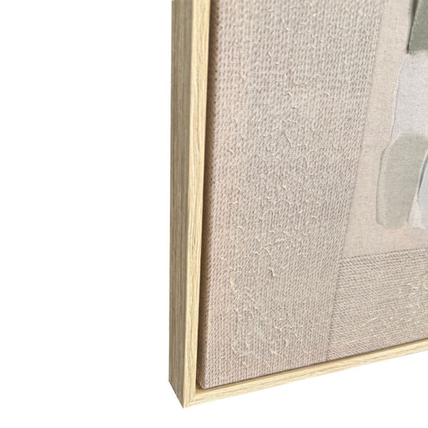 SERENO ΠΙΝΑΚΑΣ ΔΙΑΚΟΣΜΗΤΙΚΟΣ ΜΕ ΚΟΡΝΙΖΑ 80x120x4cm ΚΑΜΒΑΣ ΜΕΝΤΑ ΜΠΕΖ ΞΥΛΟ 201-0001 - Image 4