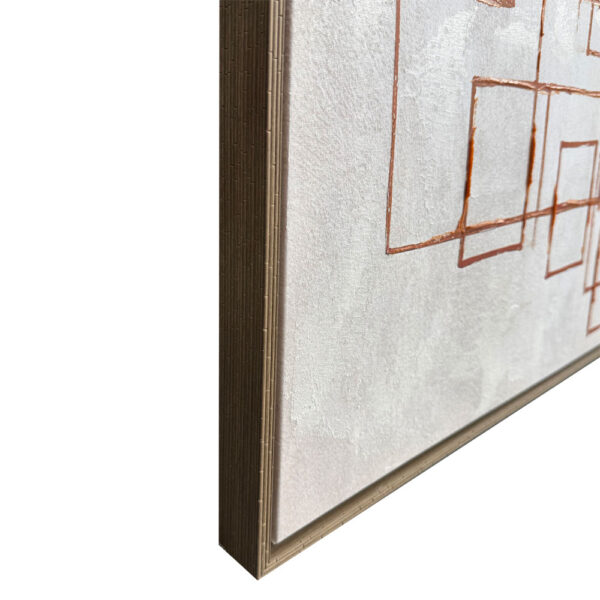ROTA ΠΙΝΑΚΑΣ ΔΙΑΚΟΣΜΗΤΙΚΟΣ ΜΕ ΚΟΡΝΙΖΑ 80x120x4cm ΚΑΜΒΑΣ ΓΚΡΙ ΕΚΑΙ ΞΥΛΟ 201-0003 - Image 3