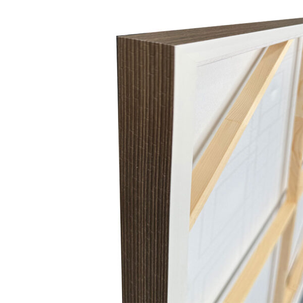 ROTA ΠΙΝΑΚΑΣ ΔΙΑΚΟΣΜΗΤΙΚΟΣ ΜΕ ΚΟΡΝΙΖΑ 80x120x4cm ΚΑΜΒΑΣ ΓΚΡΙ ΕΚΑΙ ΞΥΛΟ 201-0003 - Image 4