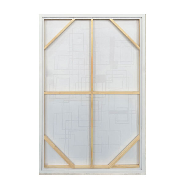 ROTA ΠΙΝΑΚΑΣ ΔΙΑΚΟΣΜΗΤΙΚΟΣ ΜΕ ΚΟΡΝΙΖΑ 80x120x4cm ΚΑΜΒΑΣ ΓΚΡΙ ΕΚΑΙ ΞΥΛΟ 201-0003 - Image 5