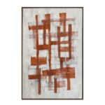 LINES ΠΙΝΑΚΑΣ ΔΙΑΚΟΣΜΗΤΙΚΟΣ ΜΕ ΚΟΡΝΙΖΑ 80x120x4cm ΚΑΜΒΑΣ ΕΚΑΙ ΓΚΡΙ ΑΝΟΙΧΤΟ ΞΥΛΟ 201-0004
