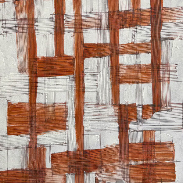 LINES ΠΙΝΑΚΑΣ ΔΙΑΚΟΣΜΗΤΙΚΟΣ ΜΕ ΚΟΡΝΙΖΑ 80x120x4cm ΚΑΜΒΑΣ ΕΚΑΙ ΓΚΡΙ ΑΝΟΙΧΤΟ ΞΥΛΟ 201-0004 - Image 3
