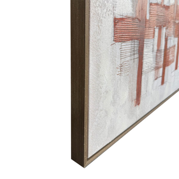 LINES ΠΙΝΑΚΑΣ ΔΙΑΚΟΣΜΗΤΙΚΟΣ ΜΕ ΚΟΡΝΙΖΑ 80x120x4cm ΚΑΜΒΑΣ ΕΚΑΙ ΓΚΡΙ ΑΝΟΙΧΤΟ ΞΥΛΟ 201-0004 - Image 4