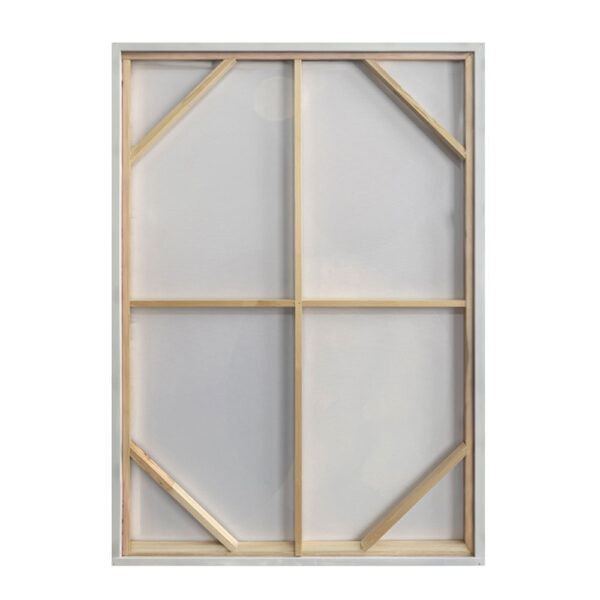 TERRE ΠΙΝΑΚΑΣ ΔΙΑΚΟΣΜΗΤΙΚΟΣ ΜΕ ΚΟΡΝΙΖΑ 80x120x4cm ΚΑΜΒΑΣ ΜΠΕΖ ΚΑΦΕ ΞΥΛΟ ΛΕΥΚΟ 201-0007 - Image 5