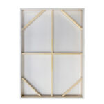 TIERRA ΠΙΝΑΚΑΣ ΔΙΑΚΟΣΜΗΤΙΚΟΣ ΜΕ ΚΟΡΝΙΖΑ 80x120x4cm ΚΑΜΒΑΣ ΚΑΦΕ ΛΕΥΚΟ ΞΥΛΟ 201-0009 - Image 5