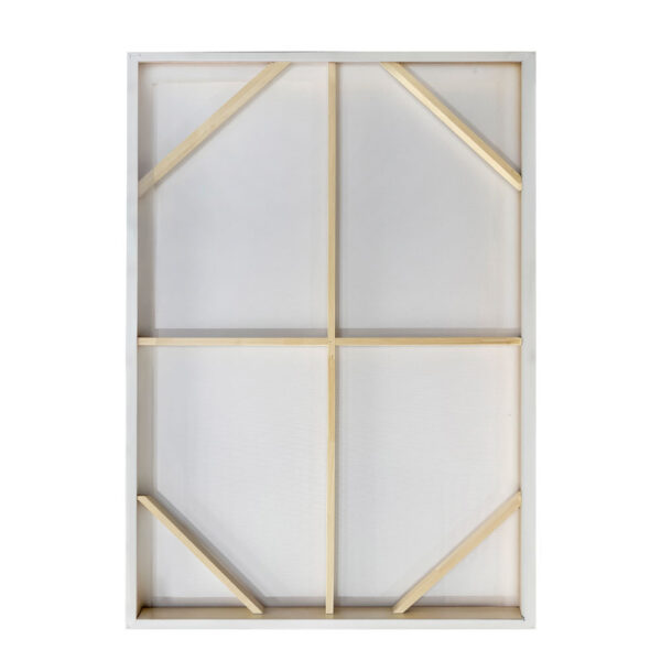 TIERRA ΠΙΝΑΚΑΣ ΔΙΑΚΟΣΜΗΤΙΚΟΣ ΜΕ ΚΟΡΝΙΖΑ 80x120x4cm ΚΑΜΒΑΣ ΚΑΦΕ ΛΕΥΚΟ ΞΥΛΟ 201-0009 - Image 5