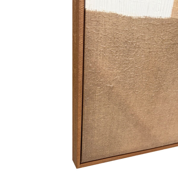 ATERNA ΠΙΝΑΚΑΣ ΔΙΑΚΟΣΜΗΤΙΚΟΣ ΜΕ ΚΟΡΝΙΖΑ 80x120x4cm ΚΑΜΒΑΣ ΚΑΦΕ ΜΠΕΖ PS 201-0010 - Image 3