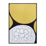 SIRKEL ΠΙΝΑΚΑΣ ΔΙΑΚΟΣΜΗΤΙΚΟΣ ΜΕ ΚΟΡΝΙΖΑ 80x120x4cm ΚΑΜΒΑΣ LEMON ΓΚΡΙ PS ΜΑΥΡΟ 201-0011