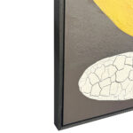 SKIVE ΠΙΝΑΚΑΣ ΔΙΑΚΟΣΜΗΤΙΚΟΣ ΜΕ ΚΟΡΝΙΖΑ 80x120x4cm ΚΑΜΒΑΣ LEMON ΓΚΡΙ PS ΜΑΥΡΟ 201-0012 - Image 4