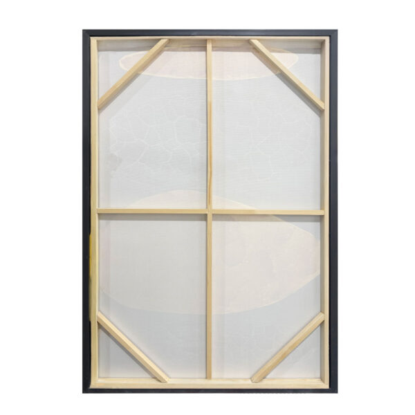 SKIVE ΠΙΝΑΚΑΣ ΔΙΑΚΟΣΜΗΤΙΚΟΣ ΜΕ ΚΟΡΝΙΖΑ 80x120x4cm ΚΑΜΒΑΣ LEMON ΓΚΡΙ PS ΜΑΥΡΟ 201-0012 - Image 5