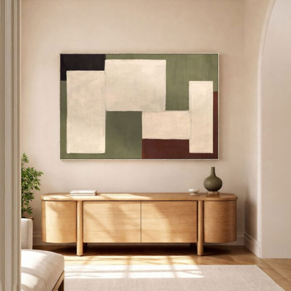 LUMEN ΠΙΝΑΚΑΣ ΔΙΑΚΟΣΜΗΤΙΚΟΣ ΜΕ ΚΟΡΝΙΖΑ 120x80x4cm ΚΑΜΒΑΣ ΠΟΛΥΧΡΩΜΟ PS 201-0014 - Image 2